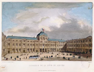 Interior of the Cour Carree of the Louvre
